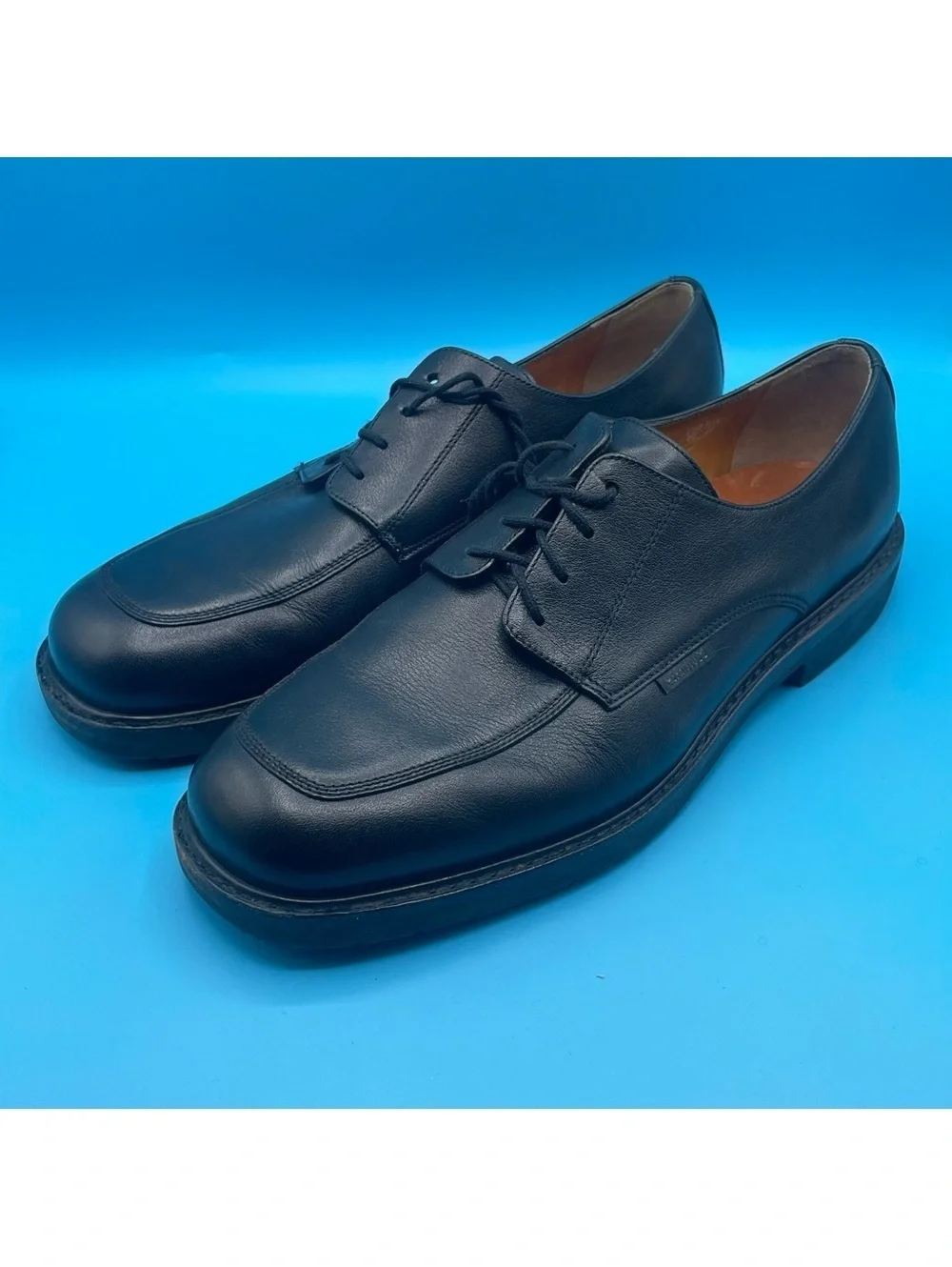 Mephisto Black Leather Men's Oxfords